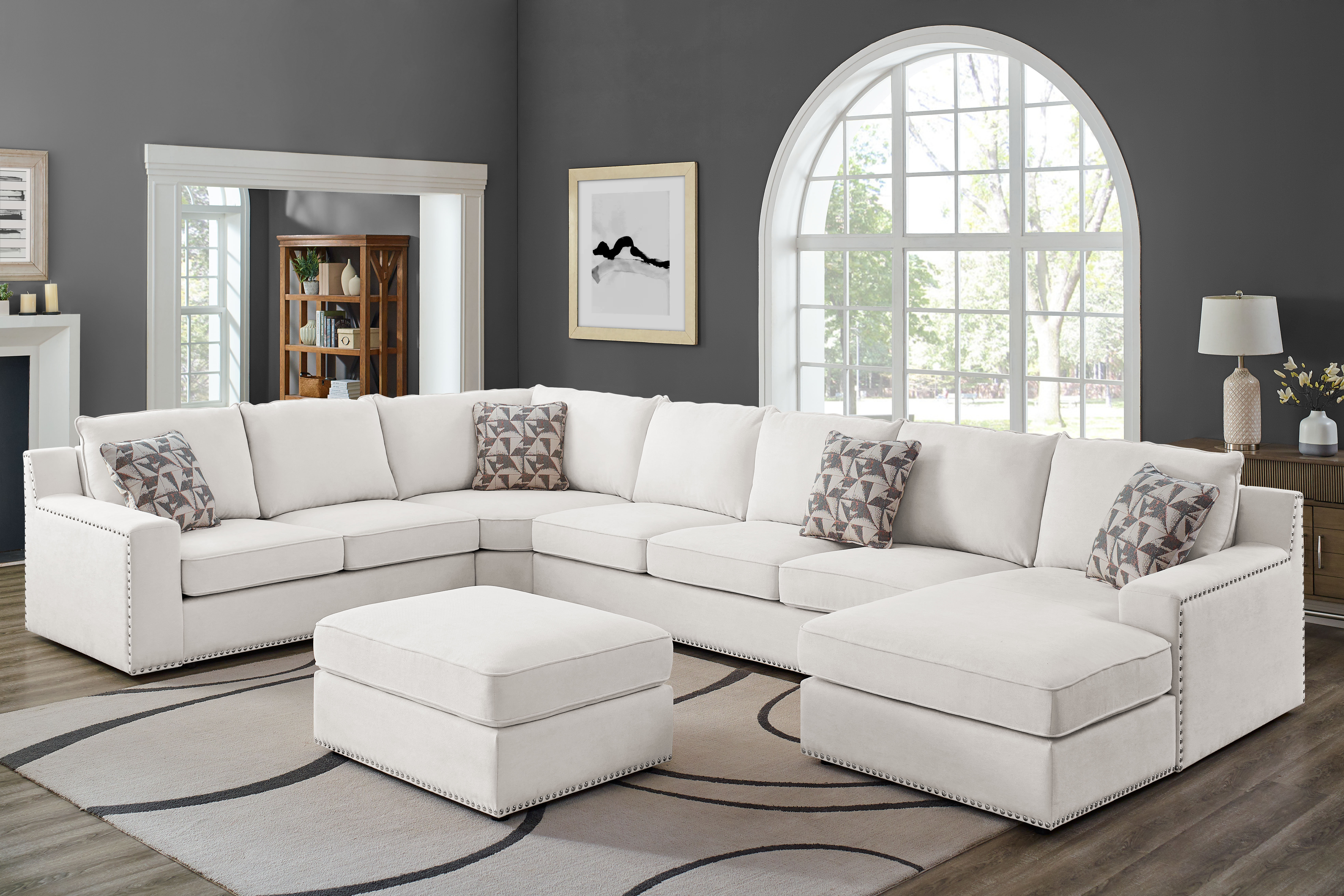 LIVING HOUSE モコアソファ Makah+6+-+Piece+Upholstered+